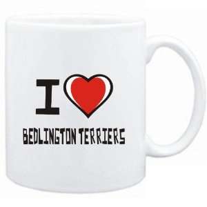    Mug White I love Bedlington Terriers  Dogs