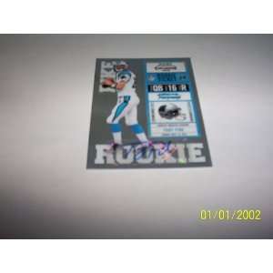   Rookie Ticket Tony Pike RC Autograph Panthers