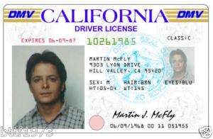 Back To The Future Marty McFly Driver License Prop 1985 The Best 