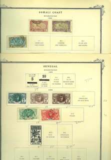NIGER, SENEGAL, Advanced Stamp Collection hinged on Scott Specialty 