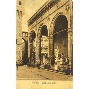  1910 Vintage Postcard Loggia dei Lanzi Florence Italy 
