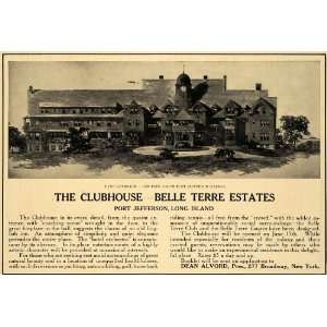  1907 Ad Belle Terre Estates Clubhouse Port Jefferson LI 