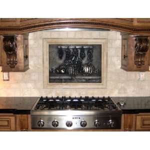 Belle Erbe One Piece Backsplash Tile Scene 19 x 26 