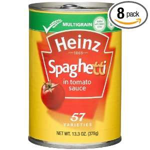 Heinz Spaghetti in Tomato Sauce, 13.3 Ounce Cans (Pack of 8)