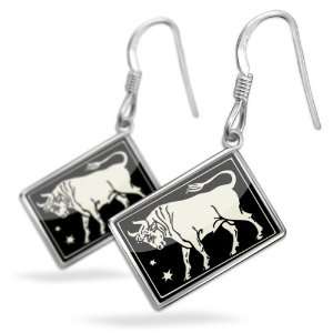  Earrings Taurus (21 April   20 May)with French Sterling 