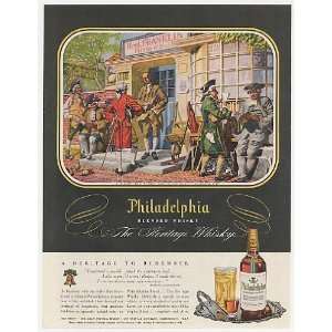   Ben Franklin Printing Shop Philadelphia Whisky Print Ad Home
