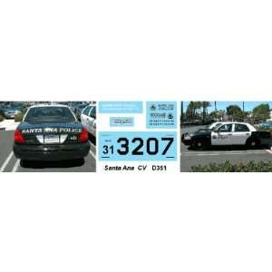    CBA 1/43 Santa Ana, CA Ford Police Car Decals Toys & Games