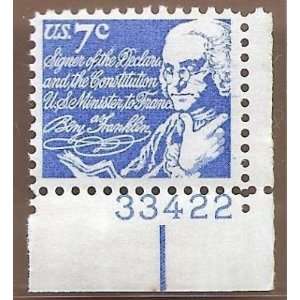  Postage Stamp US Benjamin Franklin Sc1393 D MNH VF 
