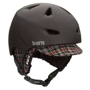  Bern BN 00125 BK M Brentwood w/ Matte Plaid Upgrade Visor 