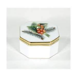  Herend Square Box With Holly Winter