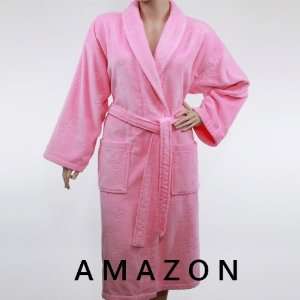  Luxury Hotel / Spa Collection   Pink Velour Bathrobe with 