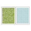 Sizzix Textured Impressions Embossing Folders 2PK   Dearly & Frost Set