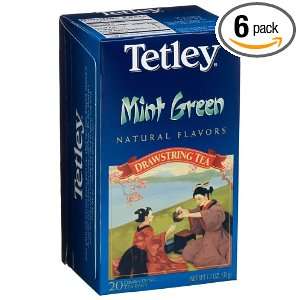 Tetley Mint Green Natural Flavors Drawstring Tea, 20 Count Tea Bags 