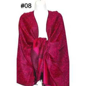   Silk Wool Pashmina Scarf Shawl Wrap Cape 018 #8 