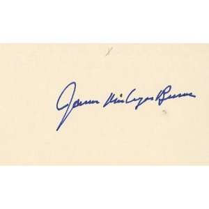  James MacGregor Burns Autographed Signature Card 