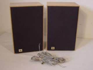 Pair JBL Bookshelf Speakers J2045 12x8x6.5 Light Oak Simulated 