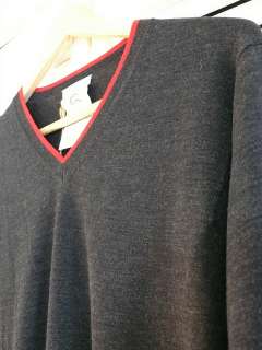   Black Fleece Thom Browne charcoal v neck sweater BB2 Medium 38  