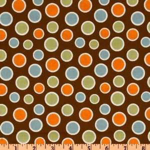  44 Wide Mod Tod Dot Brown Fabric By The Yard: Arts 