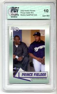 2002 Rookie Review Prince Fielder PGI 10 1st CARD EVER!  