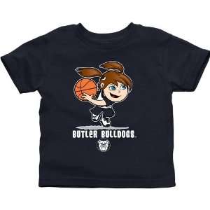 Butler Bulldogs Toddler Girls Basketball T Shirt   Navy Blue:  