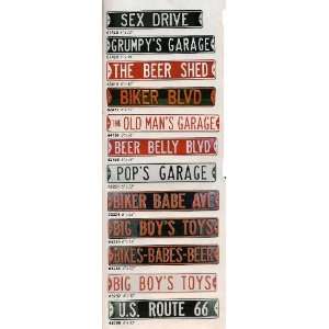  Street Signs Motorcycle Themed