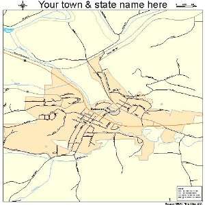  Street & Road Map of Clatskanie, Oregon OR   Printed 