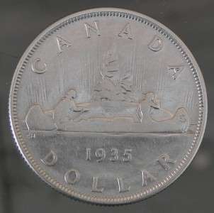 Canadian 1935 King George V 80% Silver Dollar  