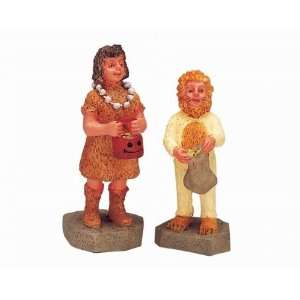Lemax Spooky Town Village Collection Lion & Caveman 2 Piece Figurine 