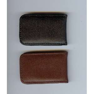  Leather Magnetic Money Clip   BROWN: Home & Kitchen