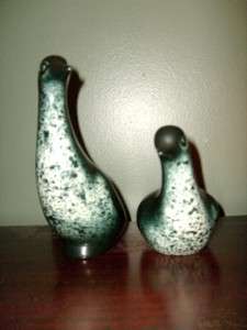   Century Howard Pierce California Pottery Pigeon Ceramic Figurines Set