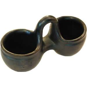 Colombian Black Clay Double Dish:  Kitchen & Dining