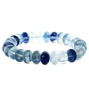 10mm Rondell Stretch Bracelet   Blue Berry Quartz Jewelry