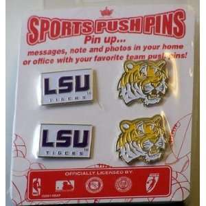  NCAA LSU Tigers Push Pins 4pk *SALE*: Sports & Outdoors