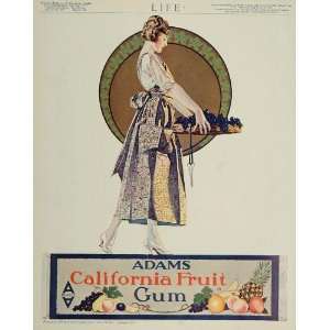   Adams California Fruit Gum Grape   Original Print Ad