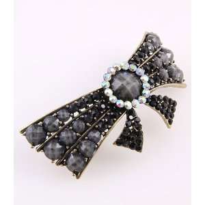  Style Gold Color Hair Clip with Rhinesotne and Acrylic Jewelry Black 
