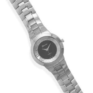  Mens Black and Silver Tone Fashion Watch: Jewelry