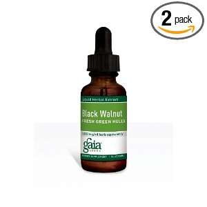  Gaia Herbs Black Walnut Hulls 1 Ounce Bottles (Pack of 2 