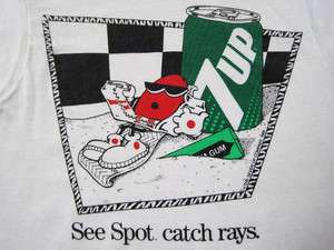 RARE 1988 vintage 7UP spot T SHIRT SODA POP small  