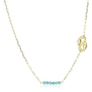  Blee Inara Infinity Strength Snake Turquoise Bead Necklace 