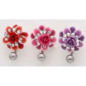 Blooming Rose Reverse Belly Ring