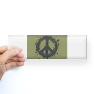    Bumper Sticker Clear Peace Symbol Ink Blot: Everything Else
