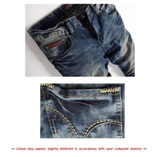 Mens Casual Urban Vintage Classic Slim Straight Denim Jeans Waist 28 