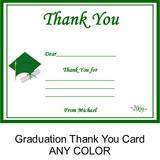 GRADUATION Thank You Cards   ANY COLOR  