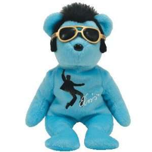    TY Beanie Baby   BLUE BEANIE SHOES the Elvis Bear: Toys & Games