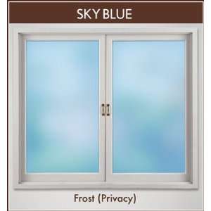  Sky Blue Deco Tint 24 x 43 Privacy Stained Glass Window 