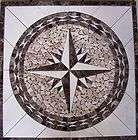 Floor marble medallion Fleur de Lis tile mosaic US MADE items in 