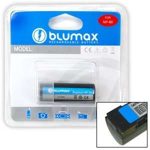 Blumax Li Ion replacement battery for Fujifilm NP 80 fits Fuji Finepix 