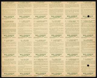 1933 World Wide Gum    Low Number Uncut Sheet of 24  