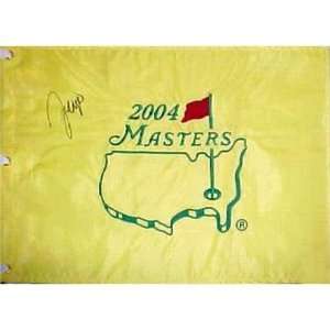  Sergio Garcia Autographed 2004 Masters Golf Pin Flag 