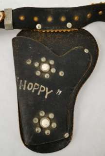   1950s Hopalong Cassidy William Boyd Double Toy Cap Gun Holster